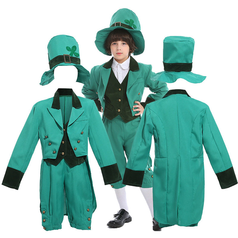绿野仙踪奥兹国服装守城人绿精灵扮演服圣帕特里克节爱尔兰妖精服