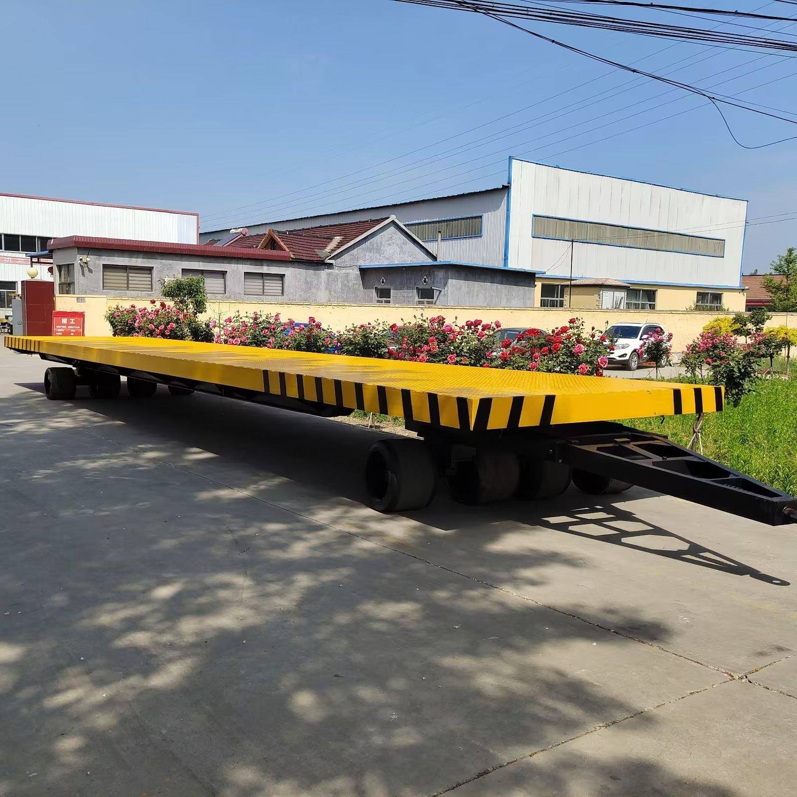 50吨加长型重型平板拖车小型物流搬运拉货工具平板运输车挂车