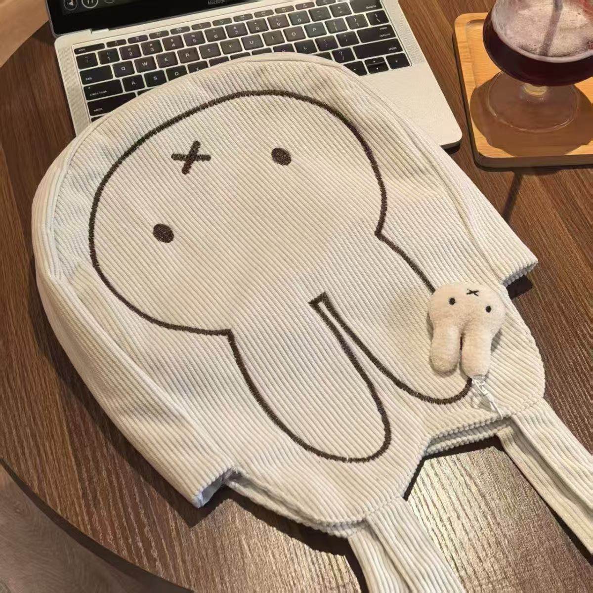 米菲兔手提托特包大容量灯芯绒时尚购物袋刺绣女生秋冬百搭单肩包,箱包皮具/热销女包/男包,时尚帆布包,淘宝优惠券,粉丝福利购,淘宝优惠卷