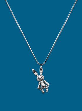 兔子活动关节土酷蹦迪情侣潮欧美风嘻哈吊坠个性简约卫衣毛衣项链