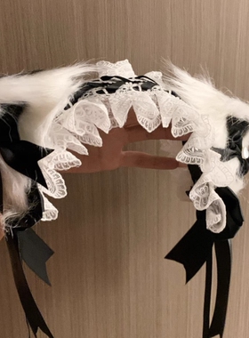 蓝色洛丽塔cos猫耳朵发箍女lolita猫娘兽耳发带KC头饰发夹发饰