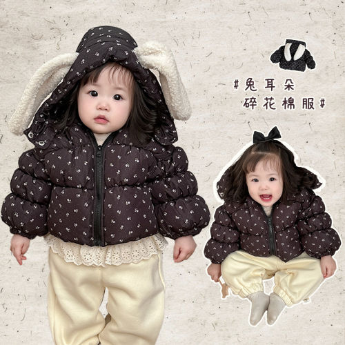口碑炸裂女童冬款连帽棉服外套