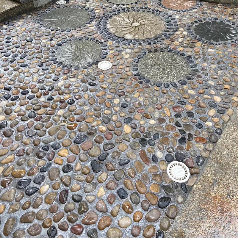鹅卵石雨花石造景铺路铺地天然彩色原石鱼缸铺底t庭院装饰大小石