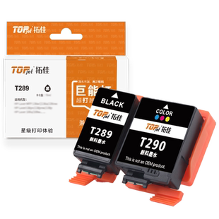 适用epson WF100墨盒爱普生原装Epson WF-110墨盒T289 T290墨盒T2950费墨仓 维护箱黑彩便携式打印机墨水