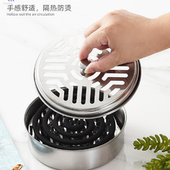 创意蚊香盒托盘架子家用不锈钢檀香盒盖防火接灰盒蚊香支架