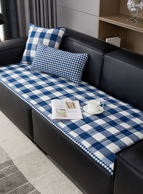 棉布沙发垫四季通用防滑办公室坐垫简约现代真皮实木沙发垫子家用