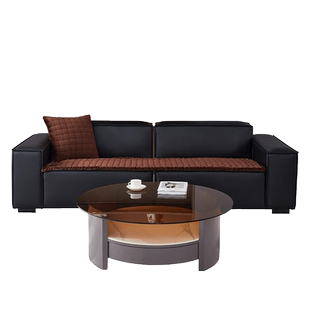 办公室冬季毛绒沙发垫子三人位简约防滑坐垫耐脏保暖真皮沙发座垫