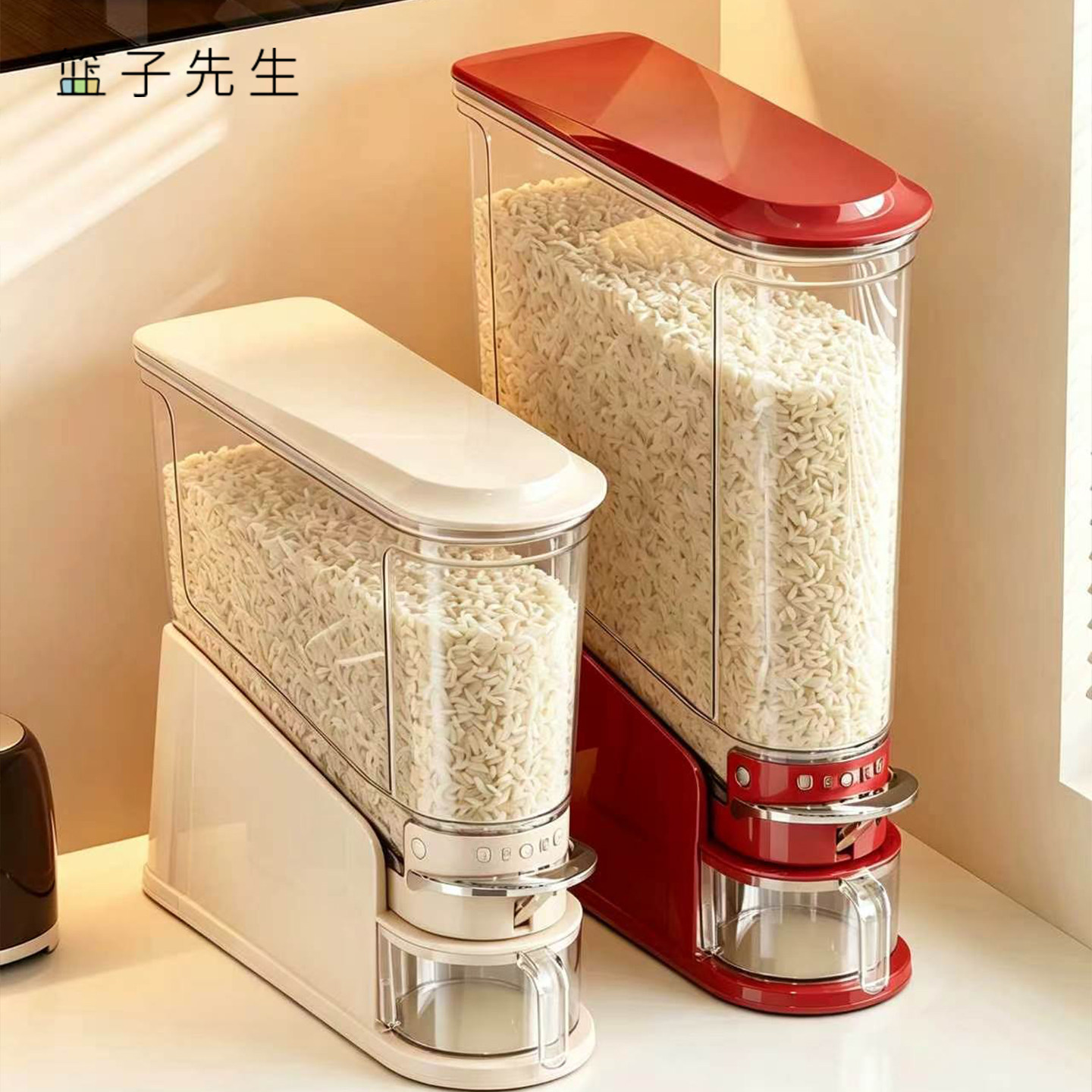 按压式米桶窄缝防虫防潮密封米缸图片