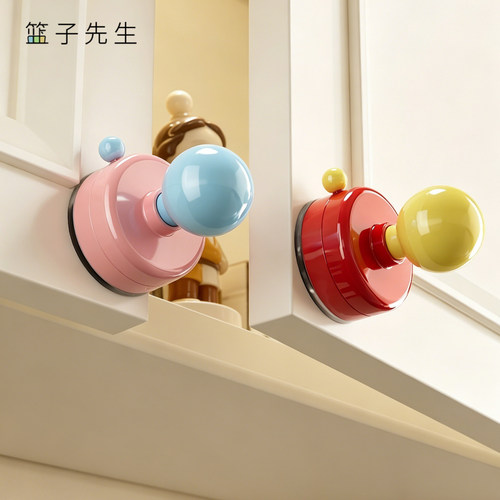 吸盘拉手免打孔柜门把手