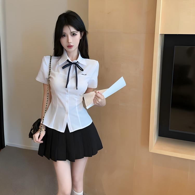 独特漂亮性感连衣裙减龄spa新款气质衬衫女职业足浴技师工作服