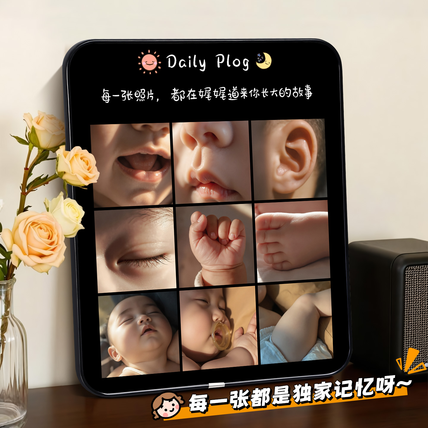 婴儿照相册摆台照片打印加相框