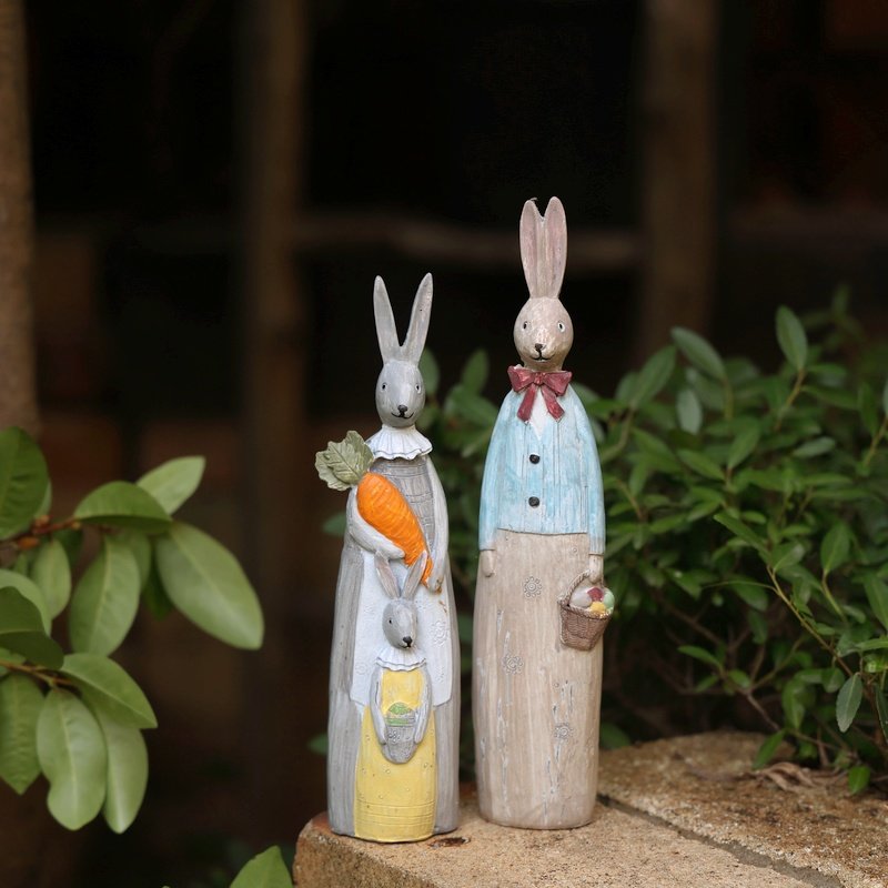 家居树脂乡村夫妻兔可爱阳台装饰品现代桌面摆件庭院花园园艺杂货,家居饰品,桌面摆件,淘宝优惠券,粉丝福利购,淘宝优惠卷