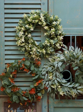 圣诞节花环门挂墙挂藤圈家居饰品