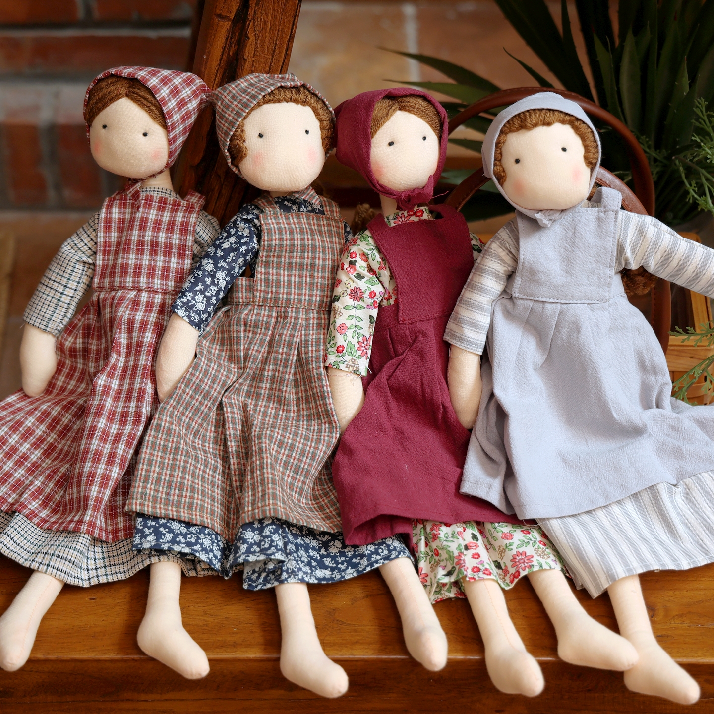 田园风复古女孩公仔安抚娃娃送礼