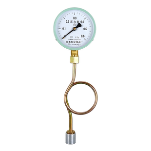 Y100Y60普通压力表套装带缓冲管底座阀门水压表气压表自来水管道