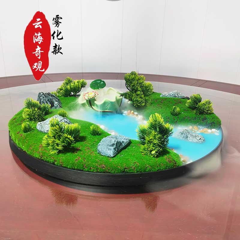 新中式茶桌摆件流水喷泉