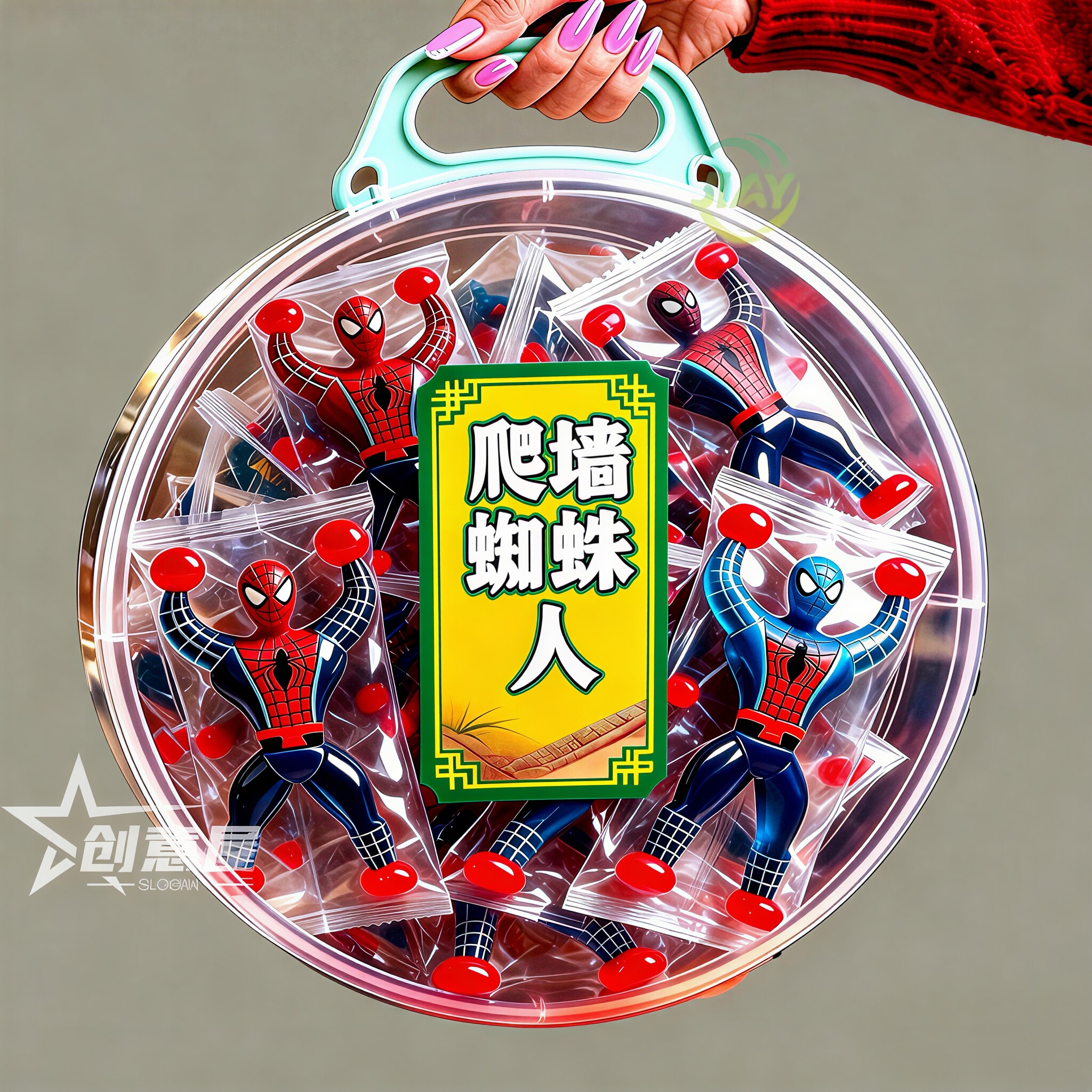 爬墙人爬墙蜘蛛人粘性小人会粘墙翻跟斗的蜘蛛侠儿童网红地摊玩具