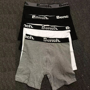 欧美单男款棉氨纶中腰纯色四角弹力运动休闲平角内裤