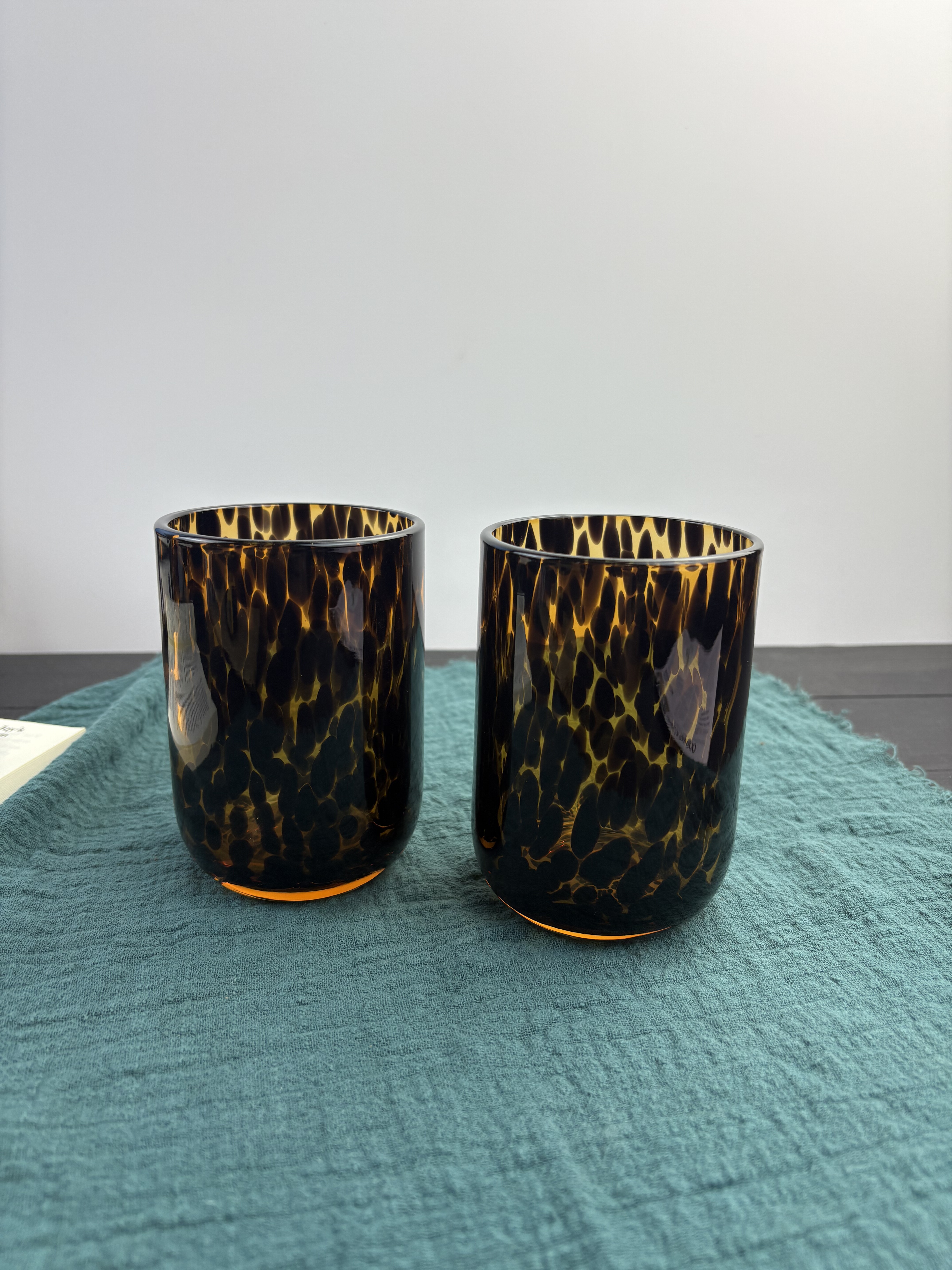 中古款人工吹制豹纹玻璃杯冷饮杯果汁杯厚重复古感豹纹玻璃杯,餐饮具,啤酒杯,淘宝优惠券,粉丝福利购,淘宝优惠卷