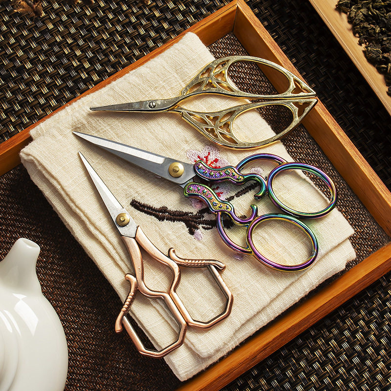 泡袋茶叶茶道茶艺专用剪刀复古日式茶剪刀创意小剪刀茶具配件