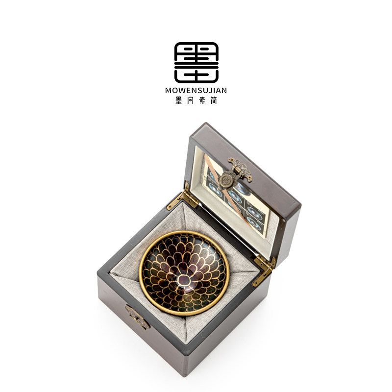 佛莲丨建阳建盏茶杯主人杯单个人专用品茗杯大号描金礼盒装茶盏,餐饮具,建盏,淘宝优惠券,粉丝福利购,淘宝优惠卷