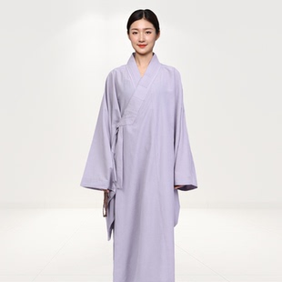 高档海青女款春夏秋冬季海清居士服和尚佛衣服僧衣长衫咖啡色黑色