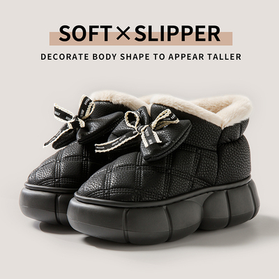 厚底包跟棉拖鞋加绒加厚保暖棉鞋