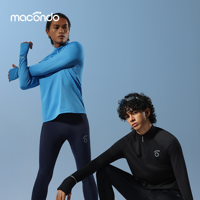 马孔多立领半开拉链运动卫衣