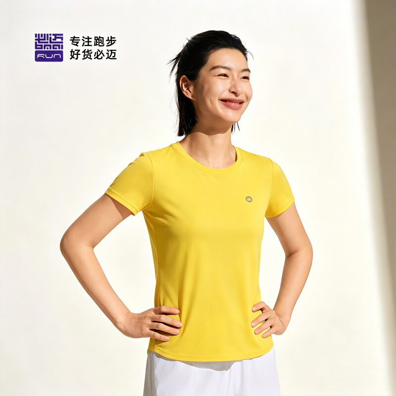 必迈26夏季圆领短袖运动短袖T恤速干男女透气轻薄吸湿跑步上衣