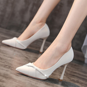 宴会礼仪性感尖头水钻职业单鞋 法式 新款 女细跟2026年春季 女 高跟鞋