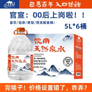 2桶泡茶煮饭煲汤顺丰上楼 巴马百年弱碱天然山泉水5L 完犊子