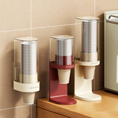 一次性杯子取杯器自动饮水机纸杯架子壁挂式 置物架防尘收纳纸杯架