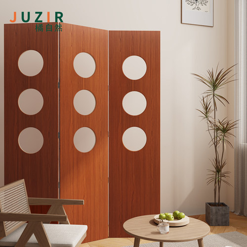 中古屏风圆洞镂空隔断背景墙现代简约折叠移动遮挡服装店隔断定制