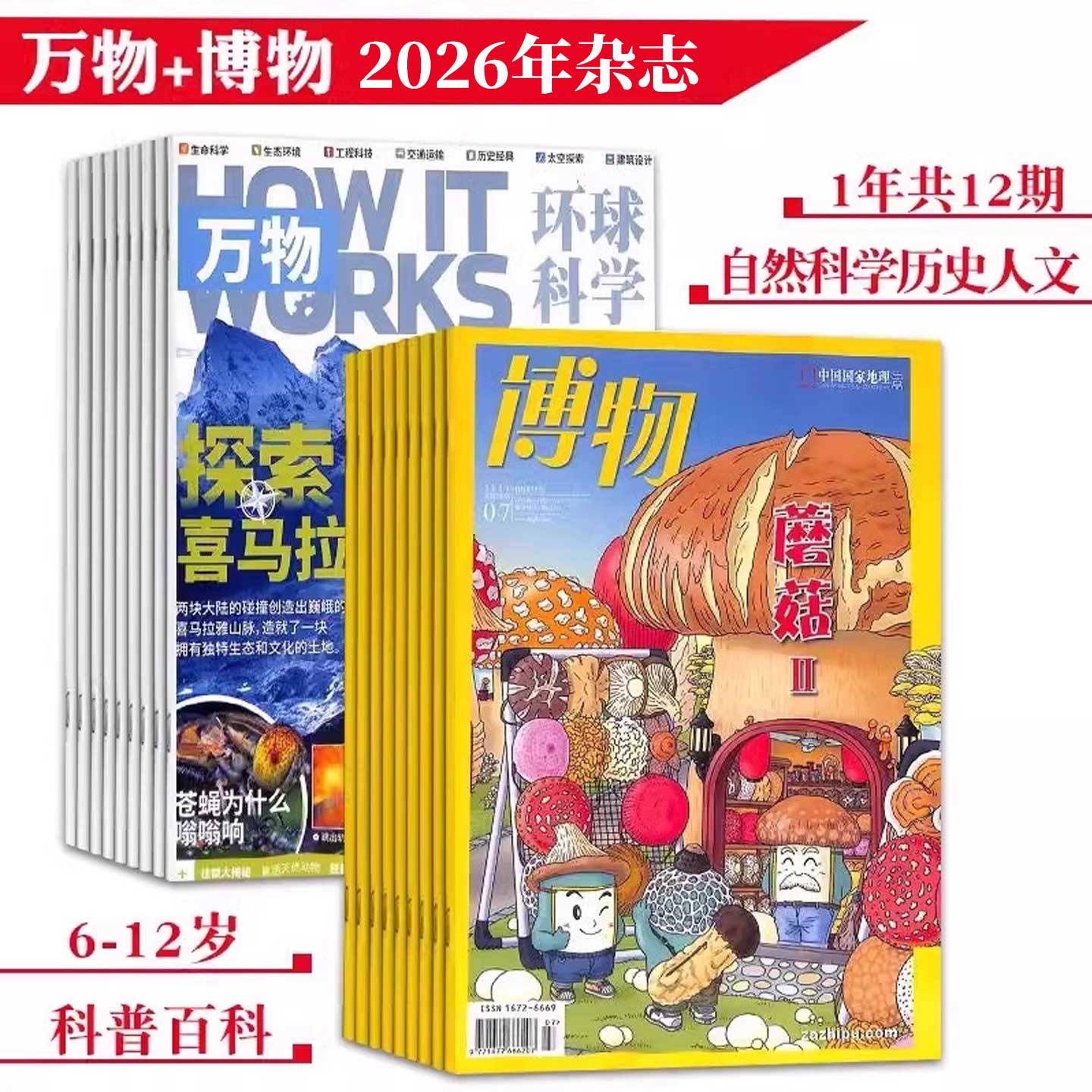 万物+博物杂志2025/2026年刊6-12岁青少年自然人文科普百科期刊科学科普自然探索百科中小学生科学探索天文地理生物历史知识图片