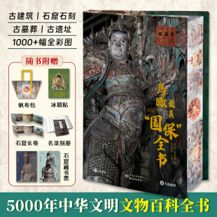幅全彩图附赠帆布包冰箱贴八大石窟长卷藏书票 全书5000年中华文明文物百科阅读古建筑石窟石刻古墓葬古遗址1000 鸟瞰蕞美 国保