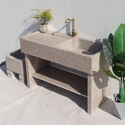 天然户外大理石材水池石