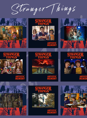 怪奇物语胶片半透明菲林书签光影打印复古照片幻灯片生日礼物