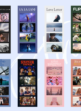 电影胶片书签 卡片装饰反转胶片纸自制礼物纪念周边情书怪奇物语