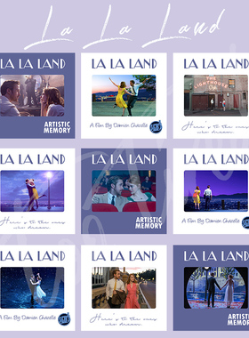 爱乐之城胶片电影卡片装饰反转胶片纸礼物纪念周边La La Land