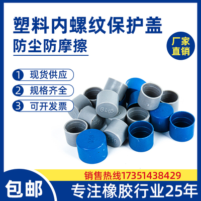 圆塑料蓝色外扣管帽钢管封头管盖