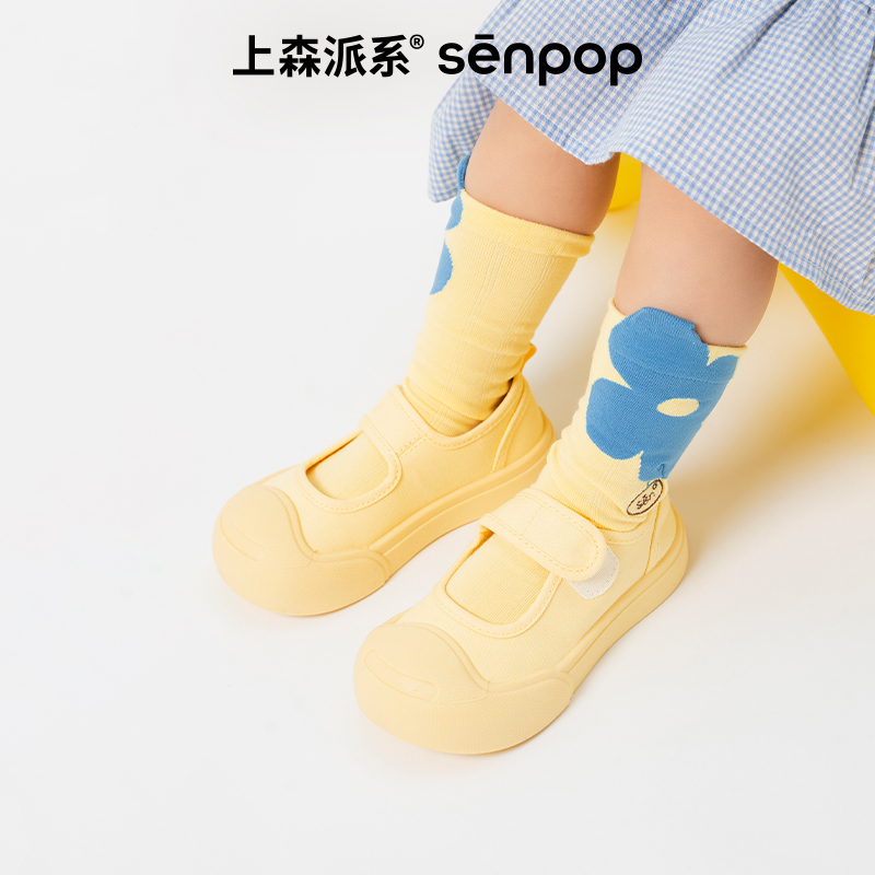 上森袜子棉袜可爱花朵