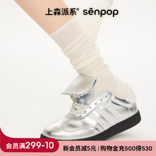 上森堆堆袜白色袜子春秋款 miu系女芭蕾风小腿袜中筒袜长筒袜棉袜