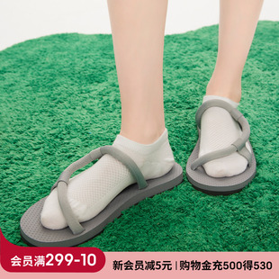 上森白色短袜女网眼袜子防滑男款 日系短袜蓝色船袜棉袜粉色 春夏季