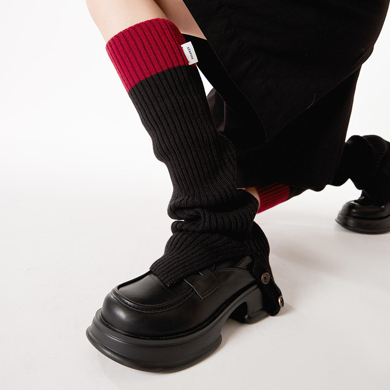 上森派系撞色羊毛袜套秋冬保暖护腿袜子女腿套配小皮鞋袜套senpop,女士内衣/男士内衣/家居服,长筒袜,淘宝优惠券,粉丝福利购,淘宝优惠卷
