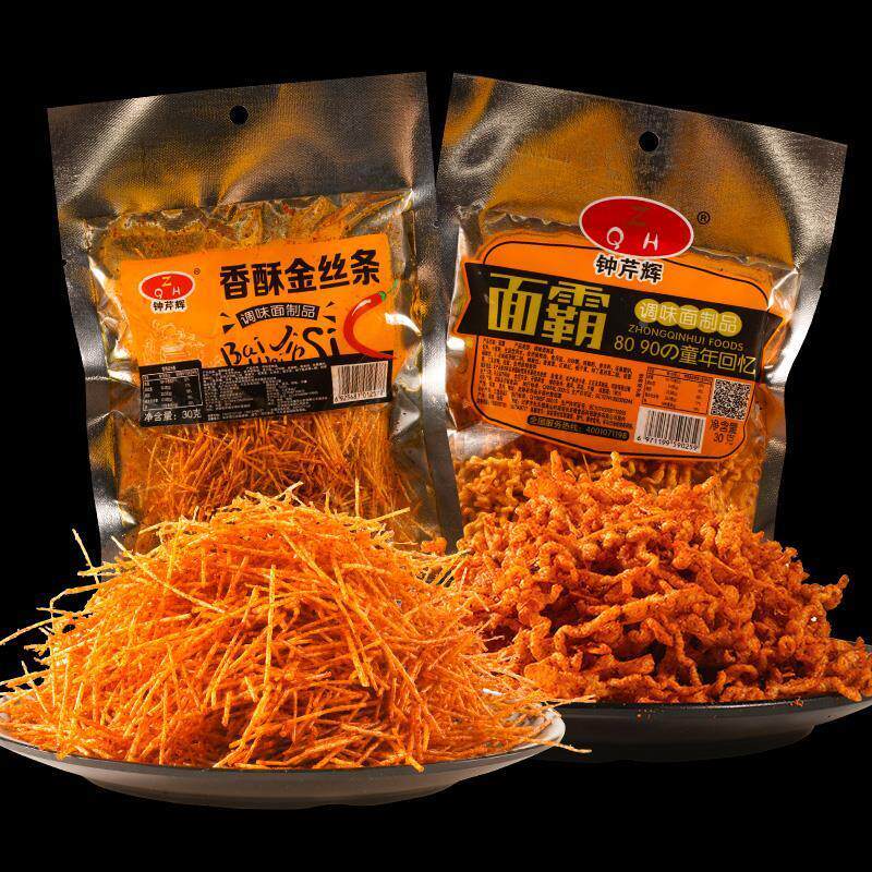 钟芹辉香酥金丝条香辣面霸8090的童年回忆辣条调味面制品湖南特产