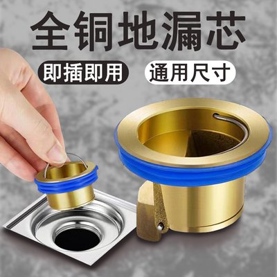地漏防臭器卫生间全铜地漏内芯下水管道防返臭神器防虫封闭盖通用