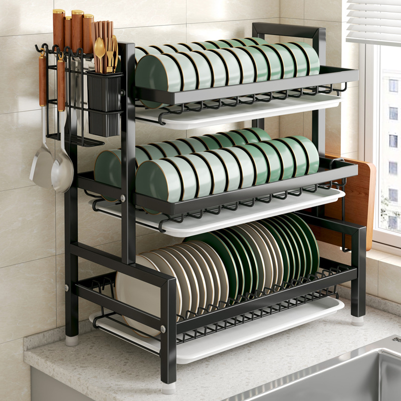 家用多功能碗碟沥水收纳架