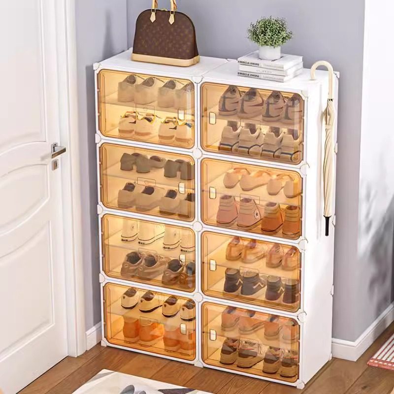 亚克力鞋架家用多层简易鞋柜门口室内入户玄关收纳柜加厚透明鞋盒,收纳整理,鞋子收纳架,淘宝优惠券,粉丝福利购,淘宝优惠卷