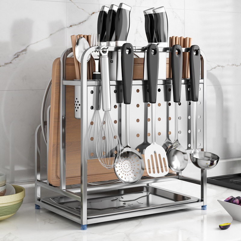 304不锈钢厨房刀架置物架