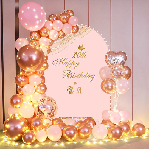 女友18生日装饰场景布置女孩